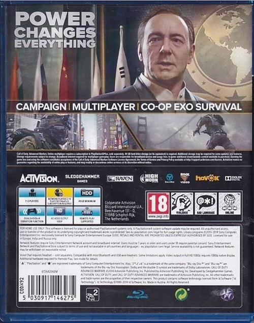 Call of Duty Advanced Warfare - PS4 (B Grade) (Genbrug)